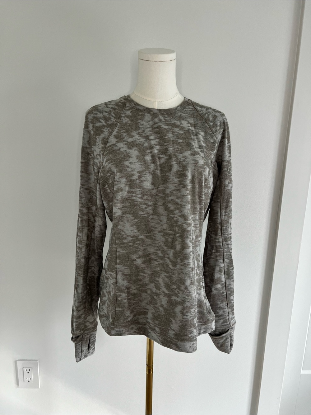 lululemon athletica it’s rulu Heathered fleece Crewneck Long Sleeve Top - Gray